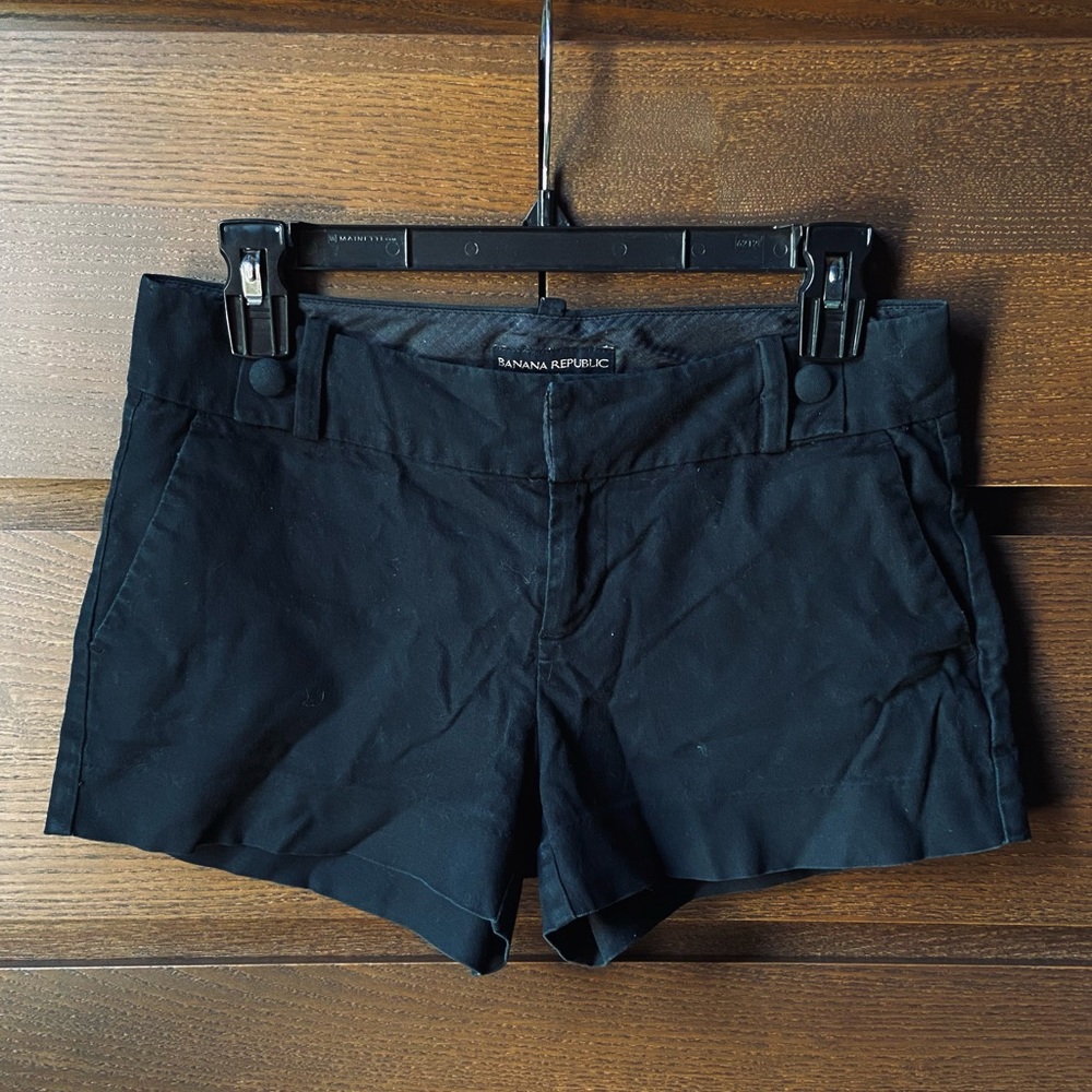 Banana Republic black khaki shorts, size 2